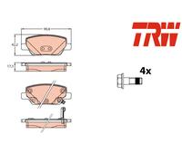 REAR BRAKE PADS SET GDB2156 TRW I