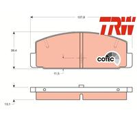 REAR BRAKE PADS SET GDB3088 TRW I