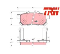 REAR BRAKE PADS SET GDB3174 TRW I