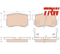REAR BRAKE PADS SET GDB3175 TRW I
