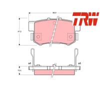 REAR BRAKE PADS SET GDB3191 TRW I