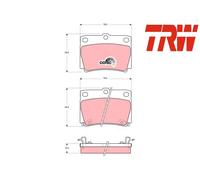 REAR BRAKE PADS SET GDB3239 TRW I