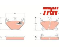 REAR BRAKE PADS SET GDB3243 TRW I