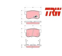 REAR BRAKE PADS SET GDB3269 TRW I