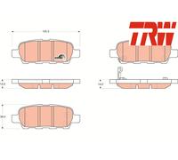 REAR BRAKE PADS SET GDB3294 TRW I