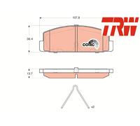 REAR BRAKE PADS SET GDB3311 TRW I
