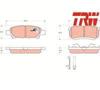 REAR BRAKE PADS SET GDB3341 TRW I