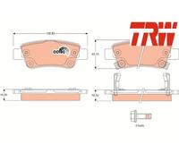 REAR BRAKE PADS SET GDB3446 TRW I