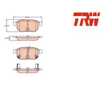 REAR BRAKE PADS SET GDB3454 TRW I