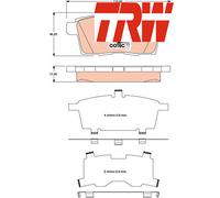 REAR BRAKE PADS SET GDB3472 TRW I