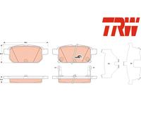 REAR BRAKE PADS SET GDB3529 TRW I