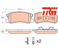 REAR BRAKE PADS SET GDB3595 TRW I