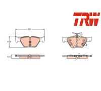 REAR BRAKE PADS SET GDB3639 TRW I