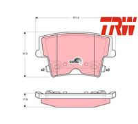 REAR BRAKE PADS SET GDB4135 TRW I