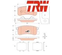 REAR BRAKE PADS SET GDB4600 TRW I