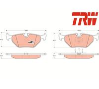 REAR BRAKE PADS SET GDB917 TRW I