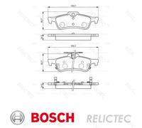 Brake Pads Set fits HONDA CIVIC FK3 1.6D Rear 13 to 16 N16A1 Bosch 43022TV0E00