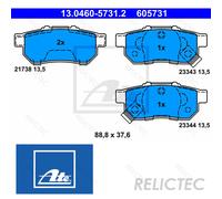 Brake pads 13.0460-5731.2 ATE for HONDA CIVIC VI Hatchback CIVIC VI Saloon