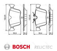 Brake Pads Set fits JAGUAR I-PACE X590 Rear 18 to 20 QG Bosch J9C14009 T2H7439