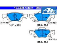 ATE Brake Pad Set 13.0460-7343.2 - Disc Brake for Jeep Grand Cherokee IV / Grand Cherokee Van