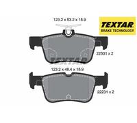 REAR BRAKE PADS SET LEFT & RIGHT SIDE 2253101 TEXTAR I