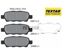 REAR BRAKE PADS SET LEFT & RIGHT SIDE 2387101 TEXTAR I