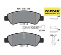 REAR BRAKE PADS SET LEFT & RIGHT SIDE 2446503 TEXTAR I