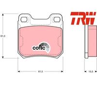 REAR BRAKE PADS SET LEFT & RIGHT SIDE GDB1346 TRW I