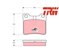 REAR BRAKE PADS SET LEFT & RIGHT SIDE GDB1432 TRW I