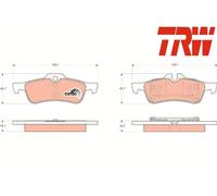 REAR BRAKE PADS SET LEFT & RIGHT SIDE GDB1561 TRW I