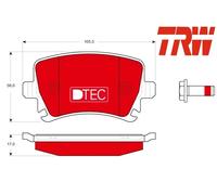 REAR BRAKE PADS SET LEFT & RIGHT SIDE GDB1622DTE TRW I