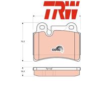 REAR BRAKE PADS SET LEFT & RIGHT SIDE GDB1722 TRW I