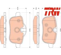 REAR BRAKE PADS SET LEFT & RIGHT SIDE GDB1827 TRW I