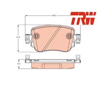 REAR BRAKE PADS SET LEFT & RIGHT SIDE GDB2042 TRW I