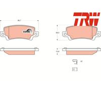 REAR BRAKE PADS SET LEFT & RIGHT SIDE GDB3289 TRW I