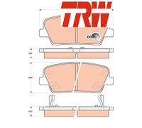 REAR BRAKE PADS SET LEFT & RIGHT SIDE GDB3499 TRW I