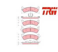 REAR BRAKE PADS SET LEFT & RIGHT SIDE GDB4094 TRW I