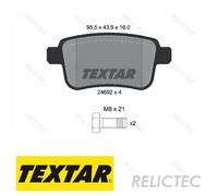 Rear Brake Pads Set MB:415,CITAN A4154210410 4154210410 A4154210400 4154210400
