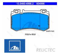 ATE 13.0460-4998.2 Brake Pad Set, disc brake for MERCEDES-BENZ