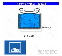 Rear Brake Pads Set MB:W123,W114,W116,W115,W108 W109,C107,R107,C123,W111,W113