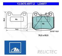 Rear Brake Pads Set MB:W163,ML A1634200720 1634200720 1634200920 1634201120