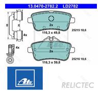 Rear Brake Pads Set MB:W166,X166,C292,GLE,ML,GL,GLS A0064203320 0074207820