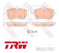 Brake pads GDB2014 TRW for MERCEDES-BENZ SL S-CLASS S-CLASS Coupe