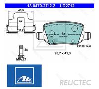 Brake pads 13.0470-2712.2 ATE for MERCEDES-BENZ A-CLASS B-CLASS Sports Tourer
