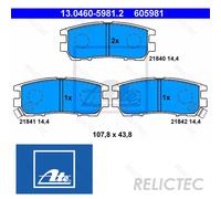 Fits ATE 13.0460-5981.2 Brake Pad Set, disc brake UK Stock