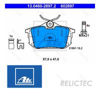 Rear Brake Pads Set Mitsubishi Smart:COLT VI 6,FORFOUR MN125772 4544201020
