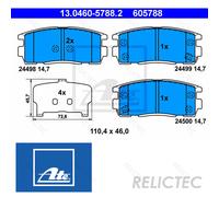 ATE 13.0460-5788.2 Brake pad set