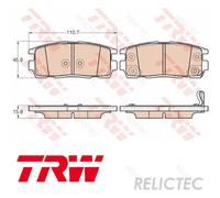 Rear Brake Pads Set Opel Vauxhall Chevrolet:ANTARA,CAPTIVA 95459513 4819239
