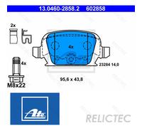 Rear Brake Pads Set Opel Vauxhall:CORSA C,Mk II 2,TIGRA,CORSAVAN Mk II 2 1605965