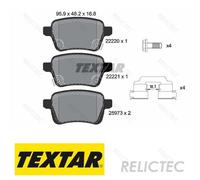 Rear Brake Pads Set Opel Vauxhall:CORSA E,Mk IV 4,ADAM,CORSAVAN Mk IV 4 95517078